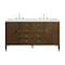 James Martin Vanities 60'' Double Vanity, Mid Century Walnut w/ 3 CM Ethereal Noctis Quartz Top 485-V60D-WLT-3ENC - alternate 1